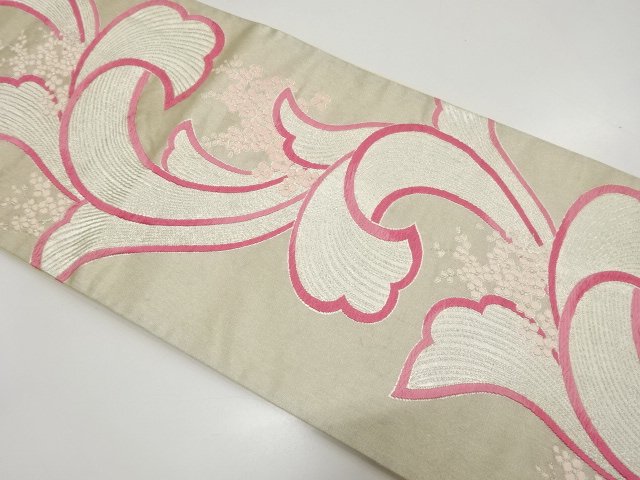 JAPANESE KIMONO / ANTIQUE PLUM TREE / WOVEN GRASS-LEAF PATTERN / FUKUR